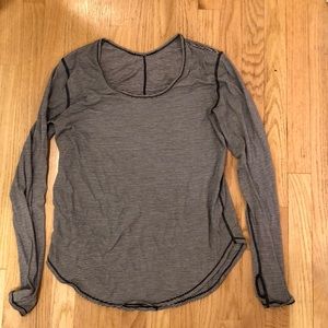 LULULEMON horizontal striped long sleeved shirt